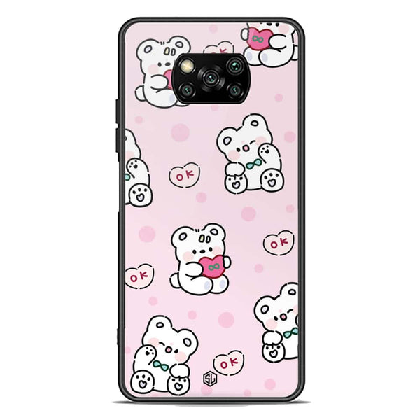 Cute Chic Series Soft Phone Case - Premium Glass Case - Design 1 - Xiaomi Poco X3