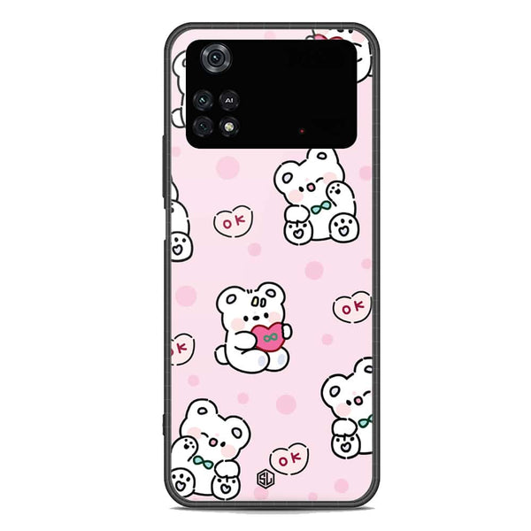 Cute Chic Series Soft Phone Case - Premium Glass Case - Design 1 - Xiaomi Poco M4 Pro 5G
