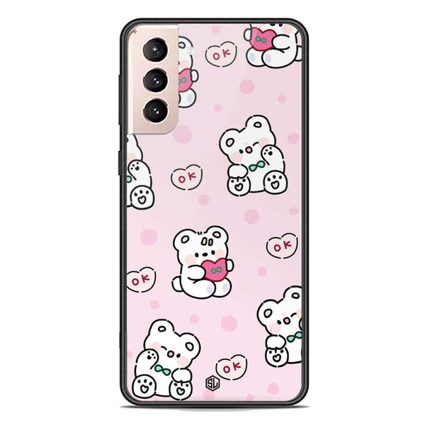 Cute Chic Series Soft Phone Case - Premium Glass Case - Design 1 - Samsung Galaxy S21 FE 5G