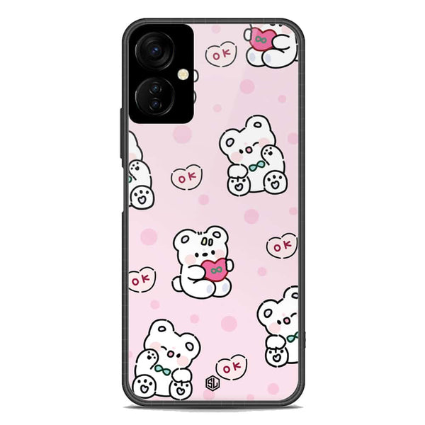 Cute Chic Series Soft Phone Case - Premium Glass Case - Design 1 - Tecno Spark 9T