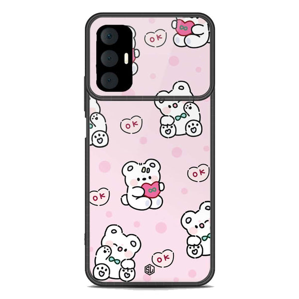 Cute Chic Series Soft Phone Case - Premium Glass Case - Design 1 - Tecno Spark 8 Pro