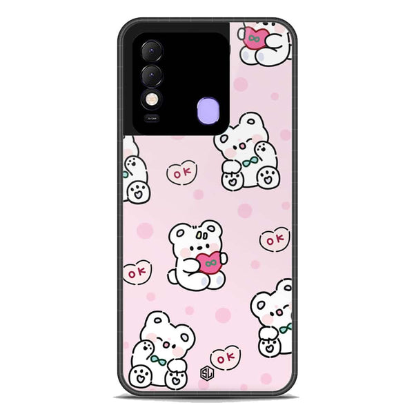 Cute Chic Series Soft Phone Case - Premium Glass Case - Design 1 - Tecno Spark 8