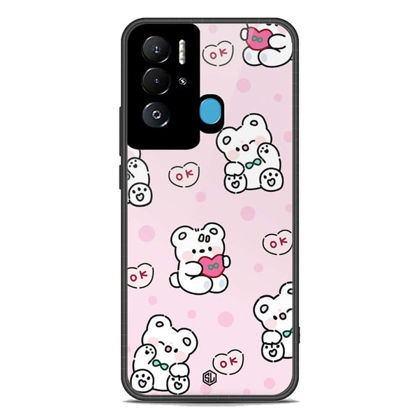 Cute Chic Series Soft Phone Case - Premium Glass Case - Design 1 - Tecno Pova Neo