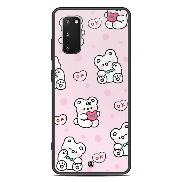 Cute Chic Series Soft Phone Case - Premium Glass Case - Design 1 - Samsung Galaxy S20 Plus