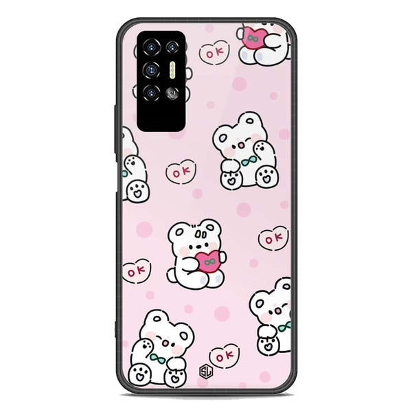 Cute Chic Series Soft Phone Case - Premium Glass Case - Design 1 - Tecno Pova 2