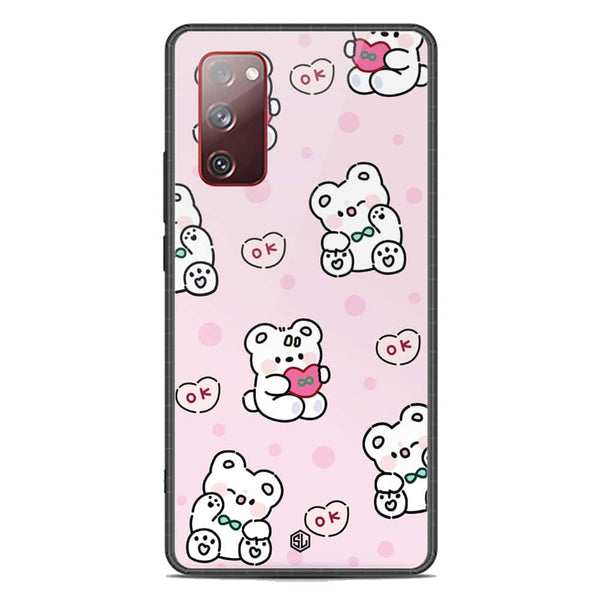Cute Chic Series Soft Phone Case - Premium Glass Case - Design 1 - Samsung Galaxy S20 FE