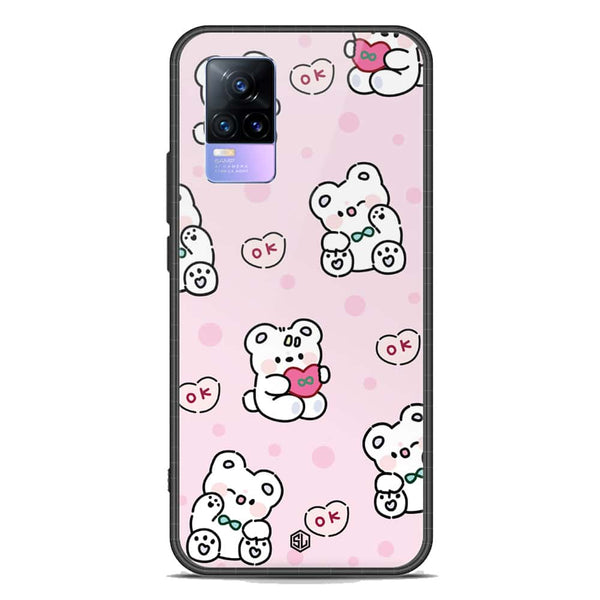 Cute Chic Series Soft Phone Case - Premium Glass Case - Design 1 - Vivo Y73