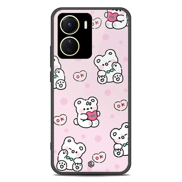 Cute Chic Series Soft Phone Case - Premium Glass Case - Design 1 - Vivo Y56 5G