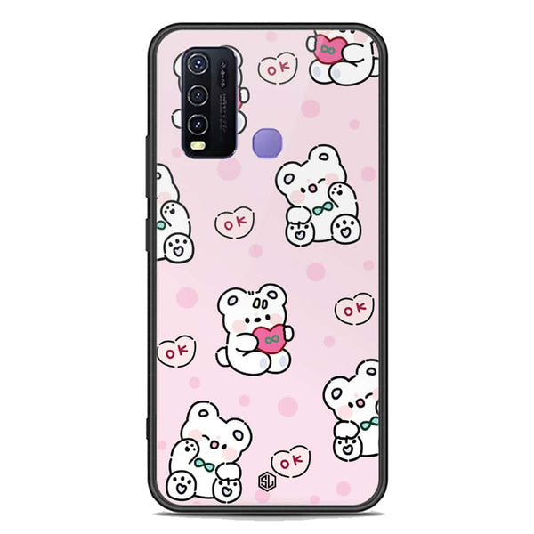 Cute Chic Series Soft Phone Case - Premium Glass Case - Design 1 - Vivo Y50