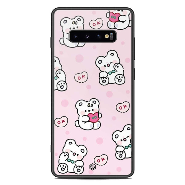 Cute Chic Series Soft Phone Case - Premium Glass Case - Design 1 - Samsung Galaxy S10 Plus
