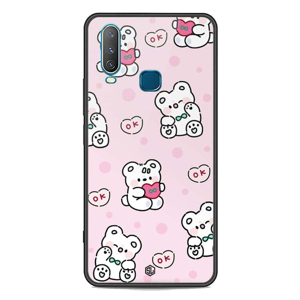 Cute Chic Series Soft Phone Case - Premium Glass Case - Design 1 - Vivo Y12