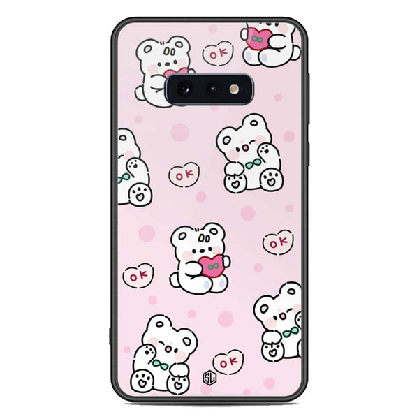 Cute Chic Series Soft Phone Case - Premium Glass Case - Design 1 - Samsung Galaxy S10e