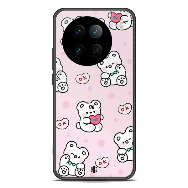 Cute Chic Series Soft Phone Case - Premium Glass Case - Design 1 - Vivo X90 Pro
