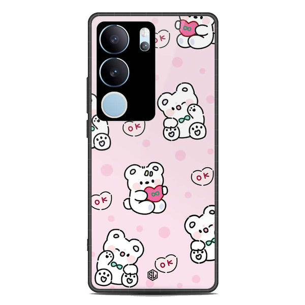 Cute Chic Series Soft Phone Case - Premium Glass Case - Design 1 - Vivo V29 Pro