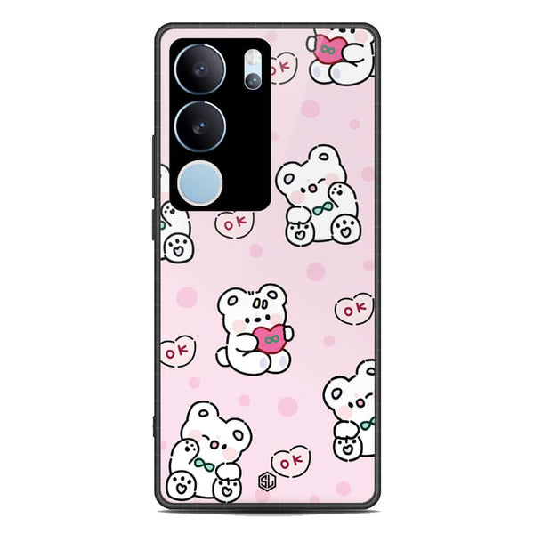 Cute Chic Series Soft Phone Case - Premium Glass Case - Design 1 - Vivo V29