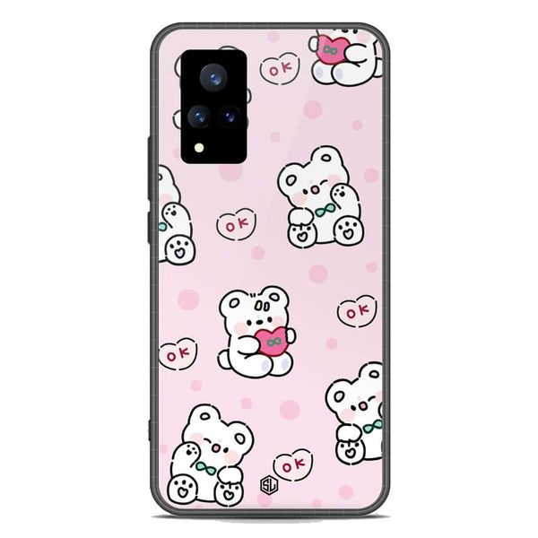 Cute Chic Series Soft Phone Case - Premium Glass Case - Design 1 - Vivo V21