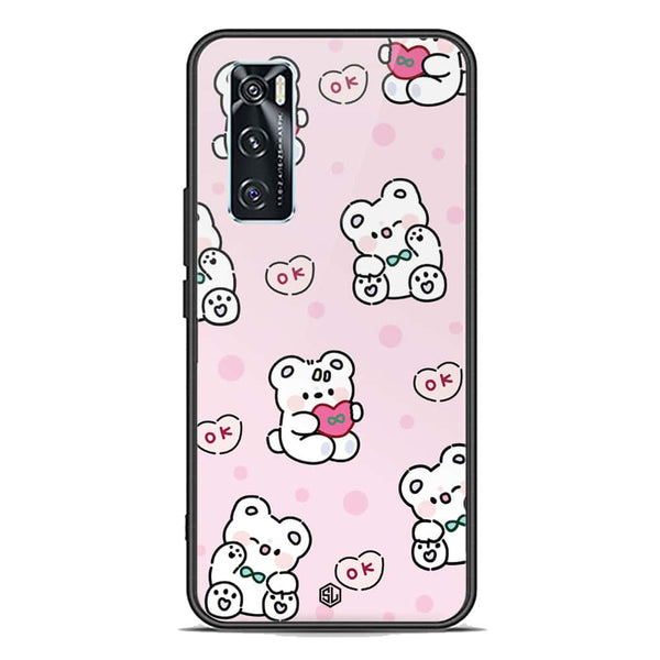 Cute Chic Series Soft Phone Case - Premium Glass Case - Design 1 - Vivo V20 SE