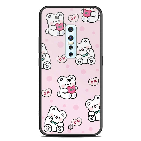 Cute Chic Series Soft Phone Case - Premium Glass Case - Design 1 - Vivo V17 Pro