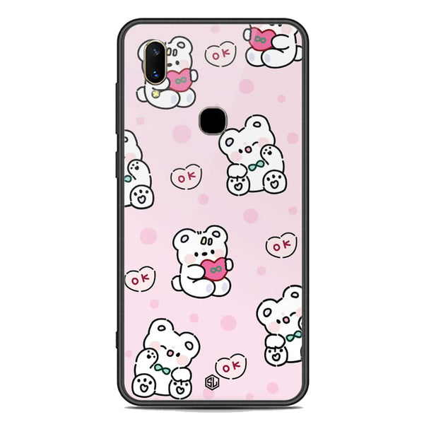 Cute Chic Series Soft Phone Case - Premium Glass Case - Design 1 - Vivo V11 Pro