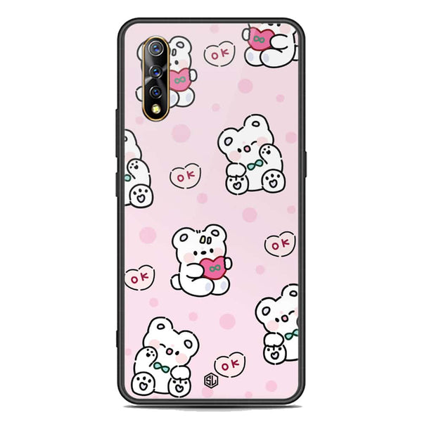Cute Chic Series Soft Phone Case - Premium Glass Case - Design 1 - Vivo S1