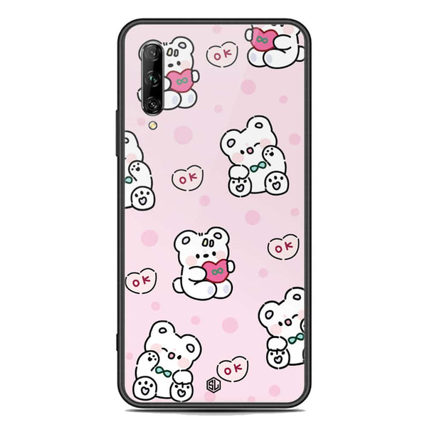 Cute Chic Series Soft Phone Case - Premium Glass Case - Design 1 - Huawei Y9s