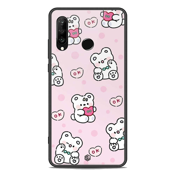 Cute Chic Series Soft Phone Case - Premium Glass Case - Design 1 - Huawei P30 lite