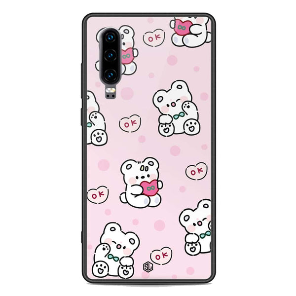 Cute Chic Series Soft Phone Case - Premium Glass Case - Design 1 - Huawei P30