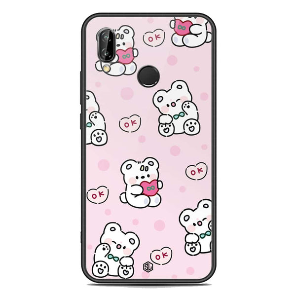 Cute Chic Series Soft Phone Case - Premium Glass Case - Design 1 - Huawei P20 Lite