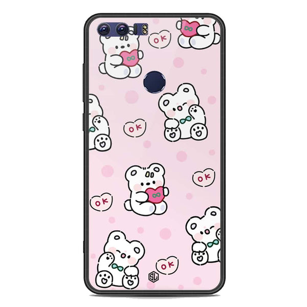Cute Chic Series Soft Phone Case - Premium Glass Case - Design 1 - Huawei Honor 8