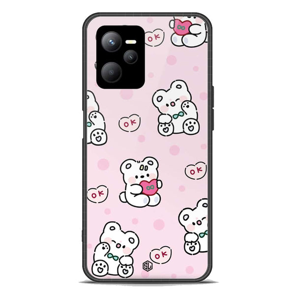 Cute Chic Series Soft Phone Case - Premium Glass Case - Design 1 - Realme Q5