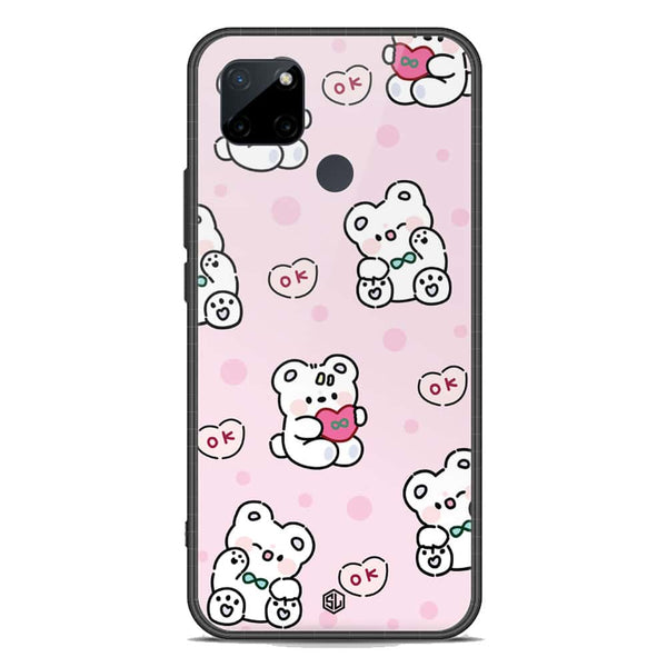 Cute Chic Series Soft Phone Case - Premium Glass Case - Design 1 - Realme C25Y