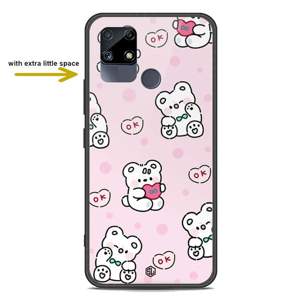Cute Chic Series Soft Phone Case - Premium Glass Case - Design 1 - Realme C15
