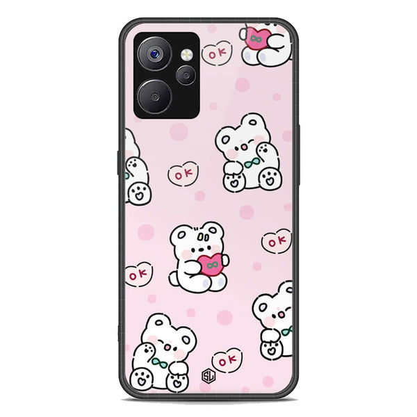 Cute Chic Series Soft Phone Case - Premium Glass Case - Design 1 - Realme 9i 5G