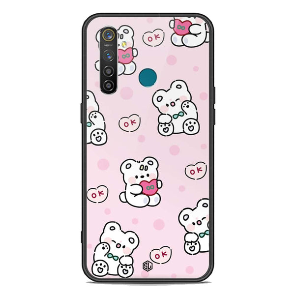 Cute Chic Series Soft Phone Case - Premium Glass Case - Design 1 - Realme 5 Pro