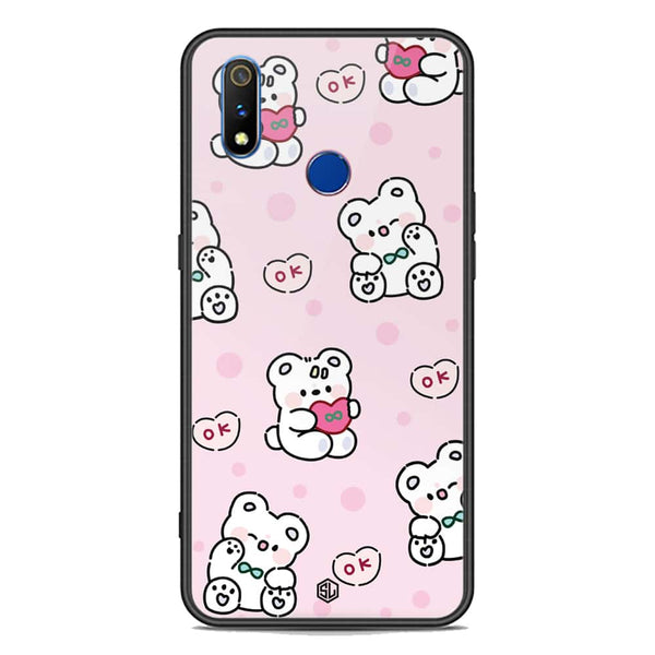 Cute Chic Series Soft Phone Case - Premium Glass Case - Design 1 - Realme 3i