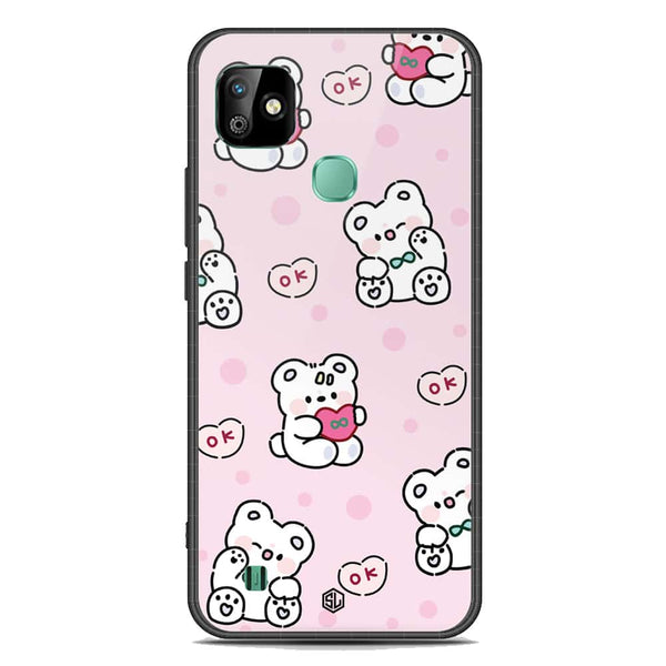 Cute Chic Series Soft Phone Case - Premium Glass Case - Design 1 - Infinix Smart HD 2021