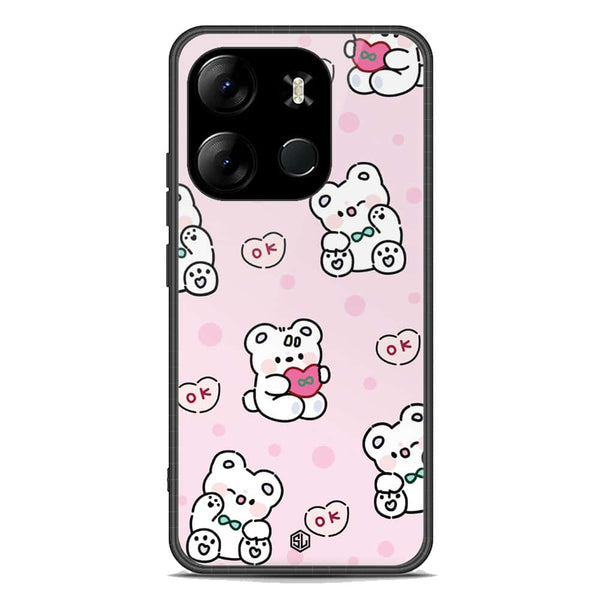 Cute Chic Series Soft Phone Case - Premium Glass Case - Design 1 - Infinix Smart 7