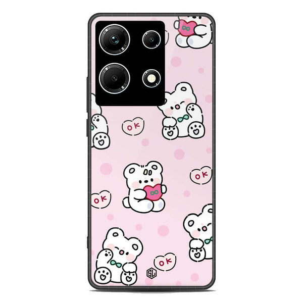 Cute Chic Series Soft Phone Case - Premium Glass Case - Design 1 - Infinix Note 30