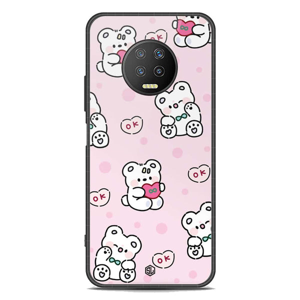 Cute Chic Series Soft Phone Case - Premium Glass Case - Design 1 - Infinix Note 7