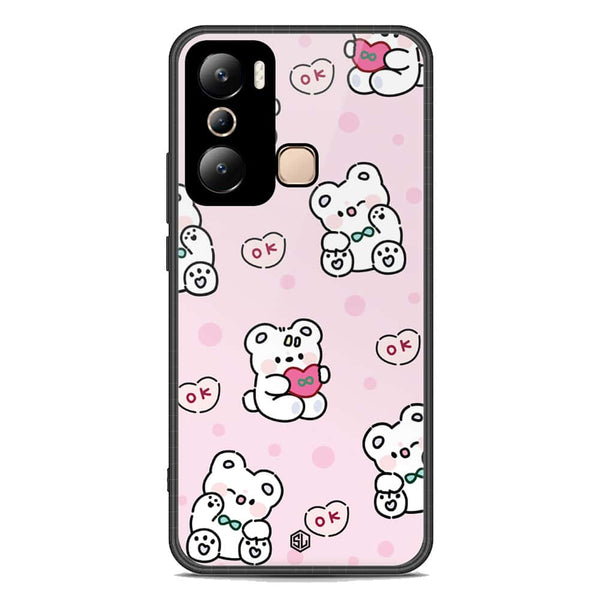 Cute Chic Series Soft Phone Case - Premium Glass Case - Design 1 - Infinix Hot 20i