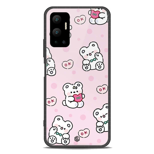 Cute Chic Series Soft Phone Case - Premium Glass Case - Design 1 - Infinix Hot 12