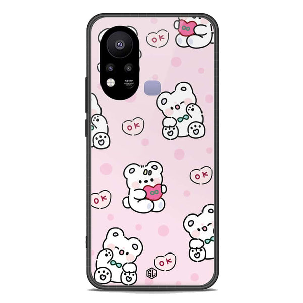Cute Chic Series Soft Phone Case - Premium Glass Case - Design 1 - Infinix Hot 11s