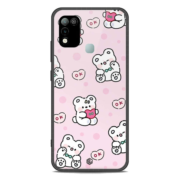 Cute Chic Series Soft Phone Case - Premium Glass Case - Design 1 - Infinix Hot 10 Play