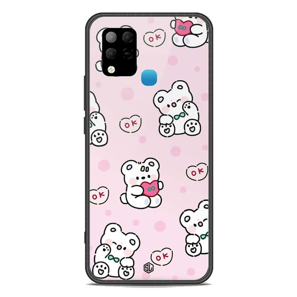 Cute Chic Series Soft Phone Case - Premium Glass Case - Design 1 - Infinix Hot 10S