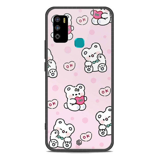 Cute Chic Series Soft Phone Case - Premium Glass Case - Design 1 - Infinix Hot 9 Play