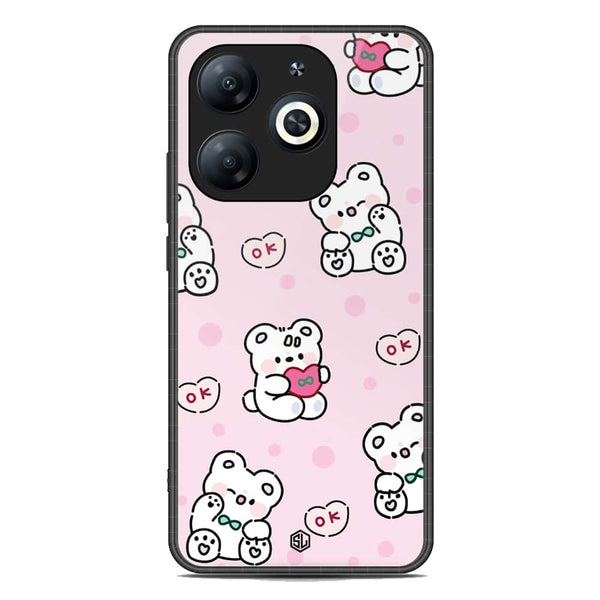 Cute Chic Series Soft Phone Case - Premium Glass Case - Design 1 - Infinix Smart 8