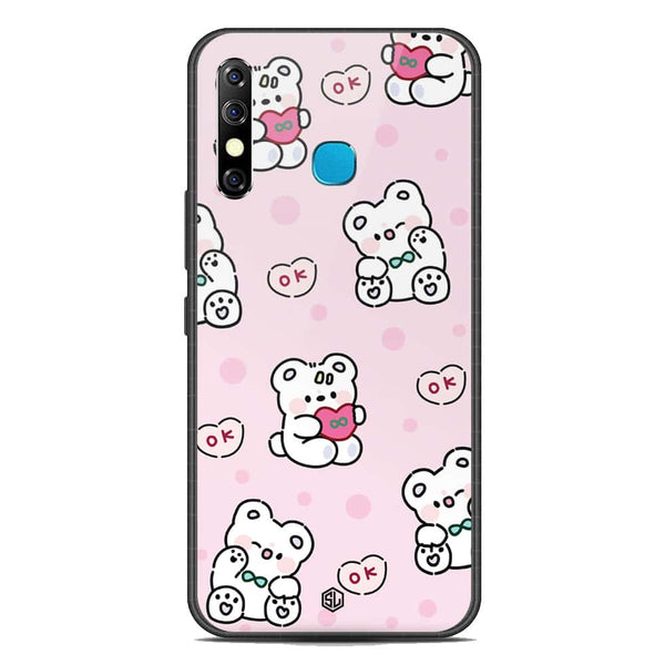 Cute Chic Series Soft Phone Case - Premium Glass Case - Design 1 - Infinix Hot 8
