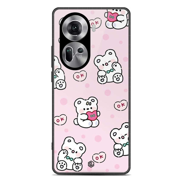 Cute Chic Series Soft Phone Case - Premium Glass Case - Design 1 - Oppo Reno 11