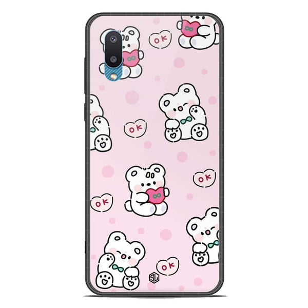 Cute Chic Series Soft Phone Case - Premium Glass Case - Design 1 - Samsung Galaxy M02