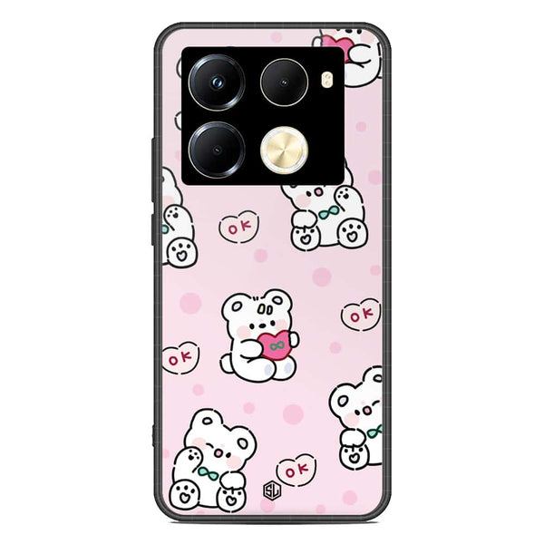 Cute Chic Series Soft Phone Case - Premium Glass Case - Design 1 - Infinix Note 40 Pro
